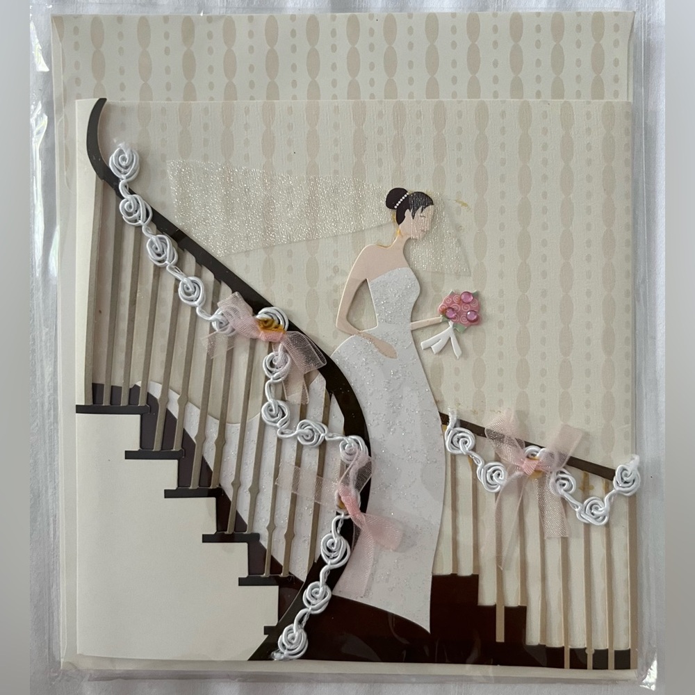Elegant Bride Staircase Greeting Card